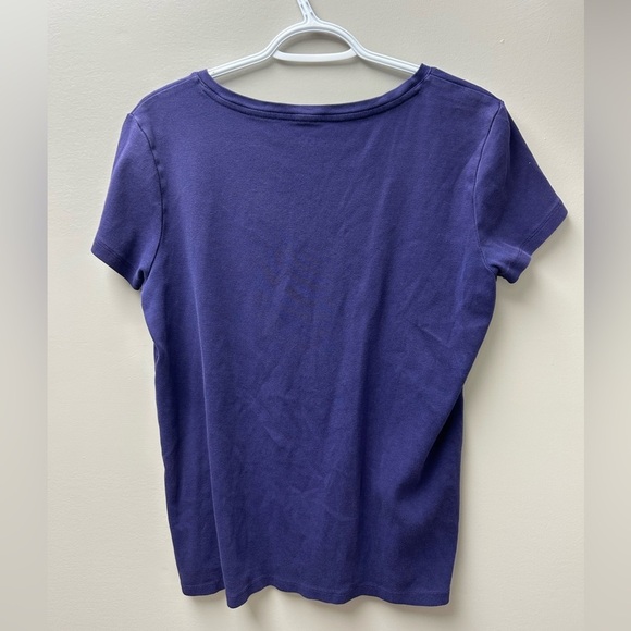 Joe Fresh Purple V Neck T Shirt - Picture 2 of 3